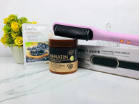 Hair Straightener + Original keratin Mask + Sadoer Mask