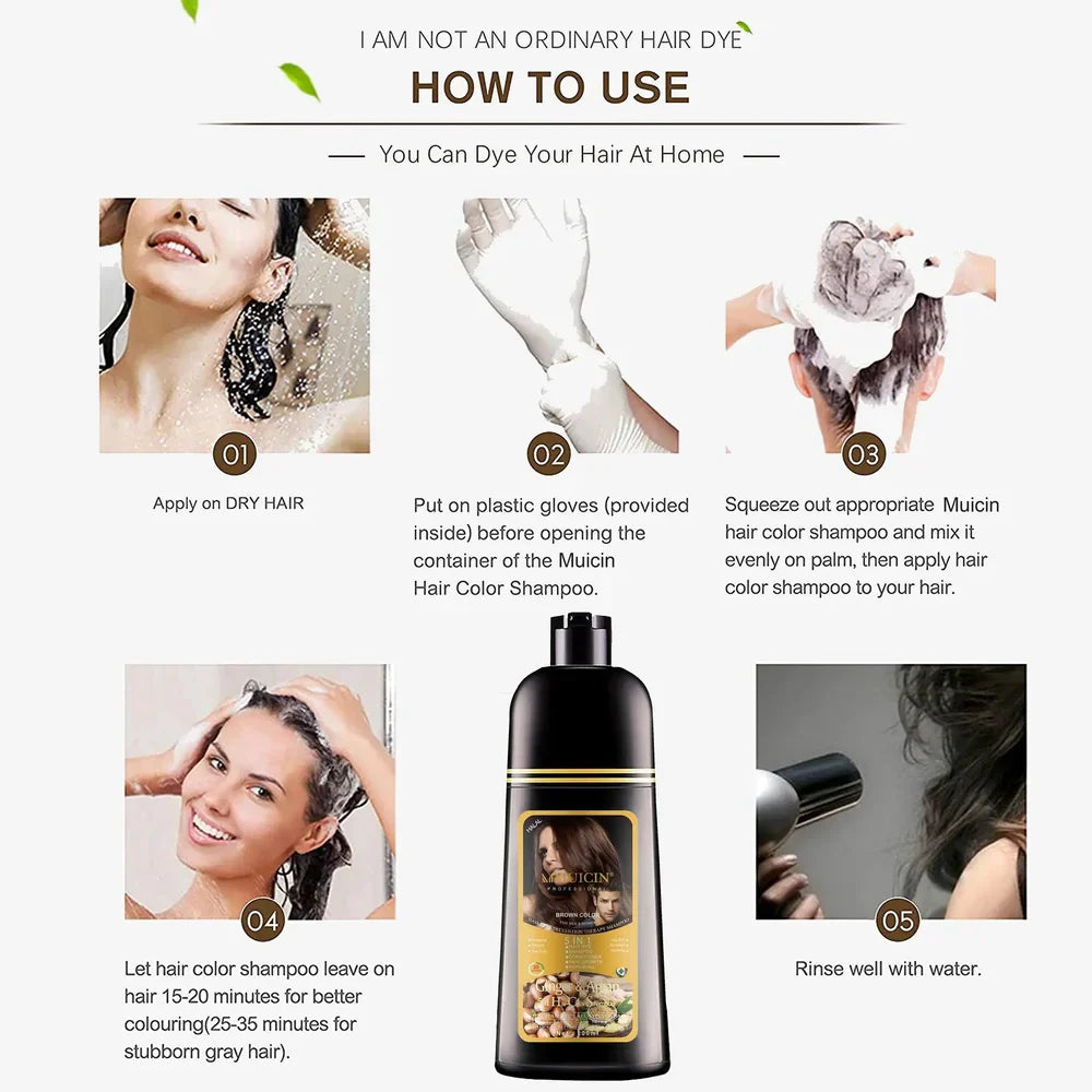 5 in 1 Muicins Ultimate Hair Color Shampoo 200ml
