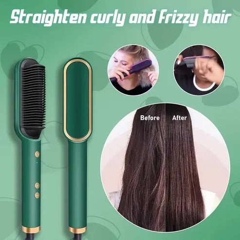 2 in 1 Hair Straightener Brush And Styling Comb