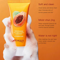 BIOAQUA Papaya Face Wash Moisturizing Shrink Pore Face Wash Foam Facial Cleanser - 100g